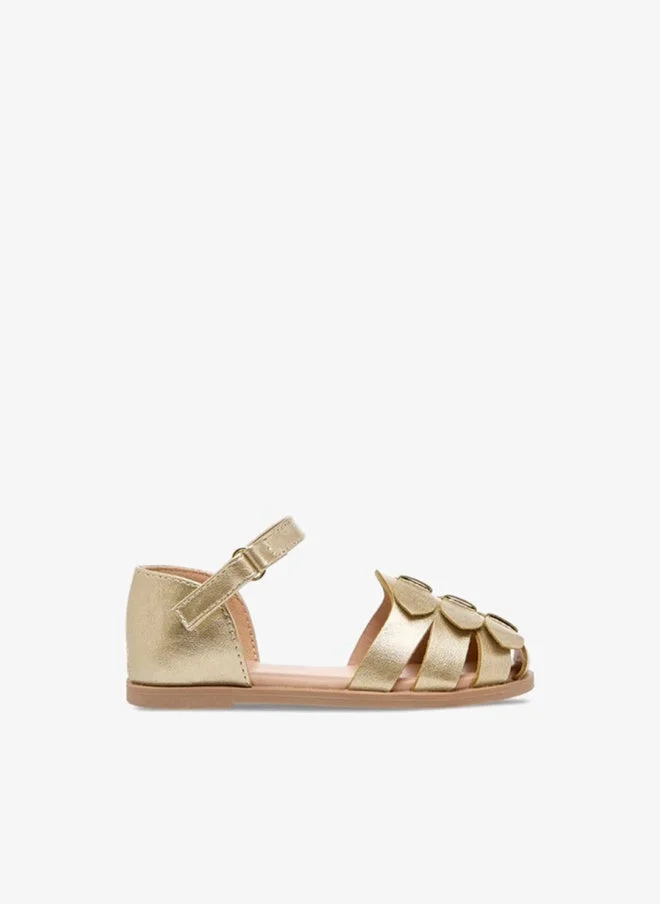 Flora Bella By Shoexpress Flora Bella Bow Accent Sandals With Hook And Loop Closure