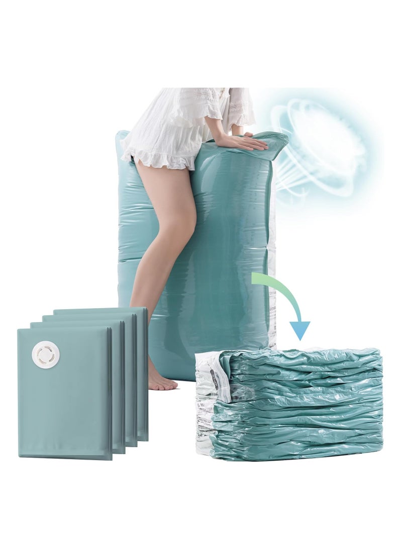 Hihonor Vacuum Storage Cube, 4 PCS Vacuum Storage Bag, Reusable Travel Compression Bag for Duvets, Blankets, Quilts  - Image 1