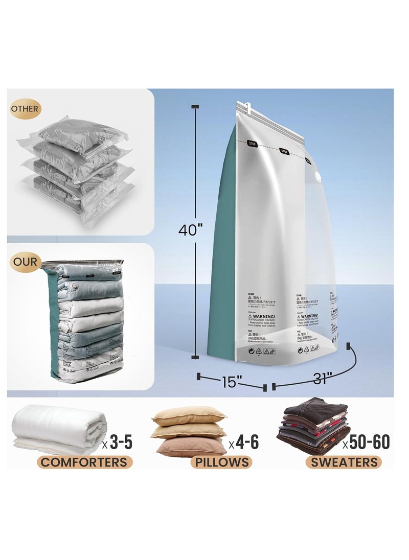 Hihonor Vacuum Storage Cube, 4 PCS Vacuum Storage Bag, Reusable Travel Compression Bag for Duvets, Blankets, Quilts  - Image 5