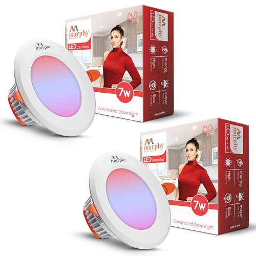 Murphy VIVO 3-in-1 Round LED Conceal Panel Light Color Changing Light (Red/Blue/Pink, 7Watts) - Image 1