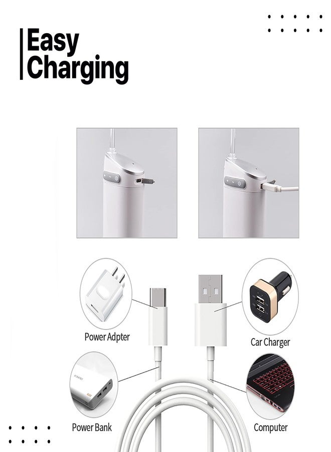 فاندلاي خيط تنظيف الأسنان فانديلاي | خيط تنظيف الفم | جهاز ري فموي محمول للسفر | منظف أسنان لاسلكي وقابل لإعادة الشحن | أداة إزالة طبقة البلاك مقاومة للماء بمعيار IPX7 [خزان ماء سعة 165 مل] - Image 4