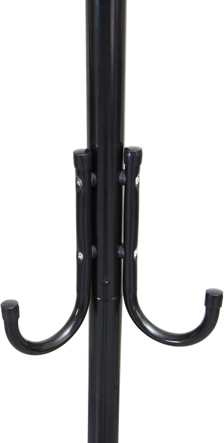 Mind Reader Freestanding Coat Rack, Multi-Tier Organizer for Office and Entryway, Metal, Black - Image 4