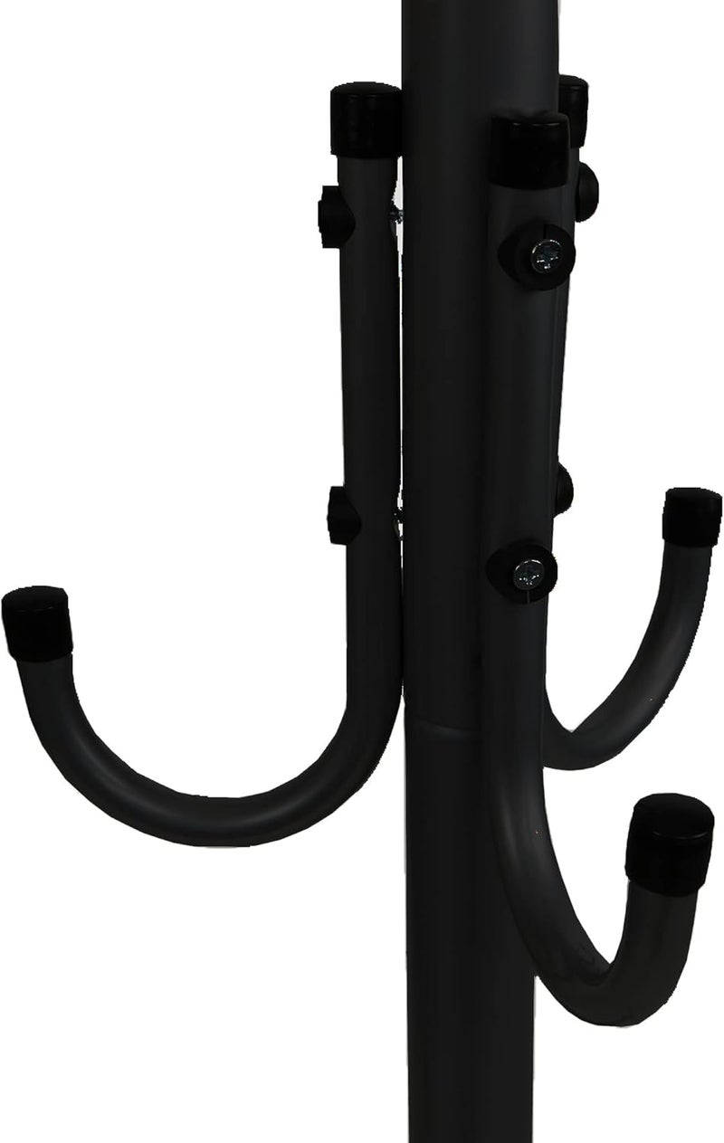 Mind Reader Freestanding Coat Rack, Multi-Tier Organizer for Office and Entryway, Metal, Black - Image 3