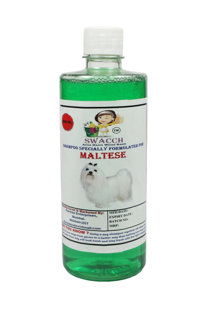 swacch Shampoo | Puppy Safe Shampoo | PH Balanced | Ditch to Itch for Maltese Dog Shampoo 500ml (Neem Alovera) + Spike Ball Chew Toy Combo Pack - Image 2