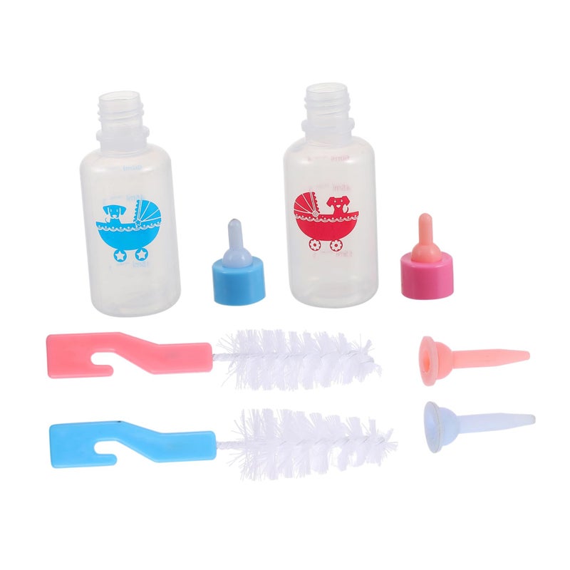 2 Piece Small Pet Nursing Bottle Set with Suction Cups for Puppies and Kittens - Image 2