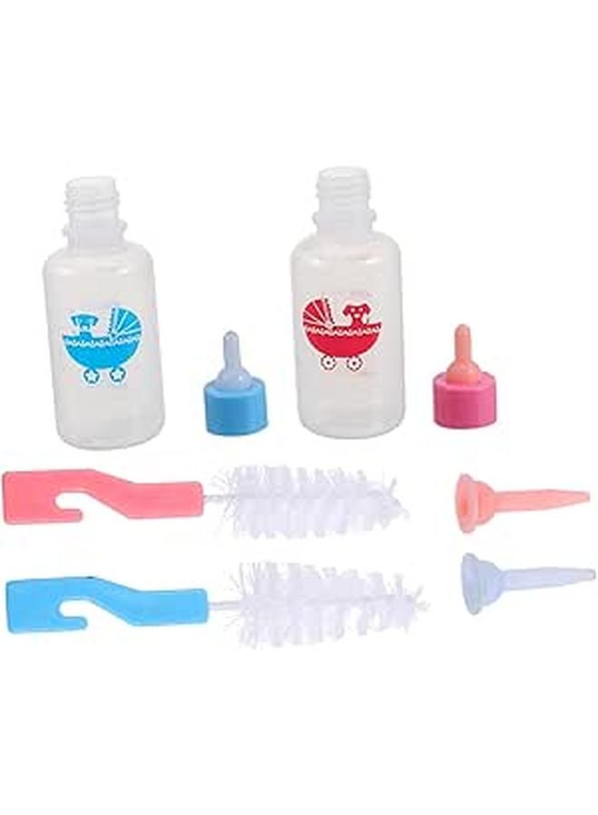 2 Piece Small Pet Nursing Bottle Set with Suction Cups for Puppies and Kittens - Image 1