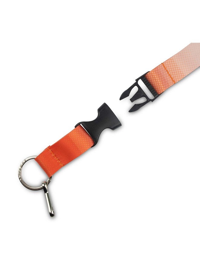 Limeloot Orange Lanyard With Release Buckle And Key Chain Holder - Image 3