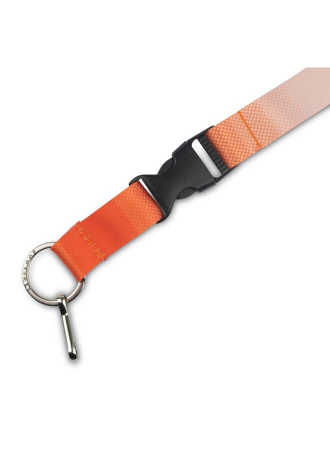 Limeloot Orange Lanyard With Release Buckle And Key Chain Holder - Image 2
