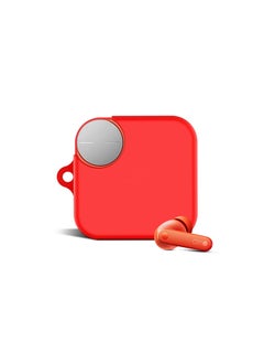 O Ozone Silicone Case Compatible with CMF By Nothing Buds Pro 2, Shockproof and Scratch-Resistant Full-Body Protection Cover with Anti-Lost Keychain- Red  - Image 1