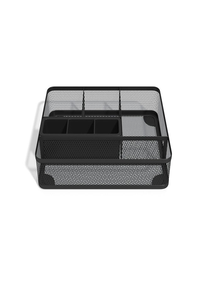 TRU RED Mesh Drawer Organizer, 7‑Compartment, Matte Black, 2‑Pack - Desk & Drawer Storage for Office Supplies - Image 4