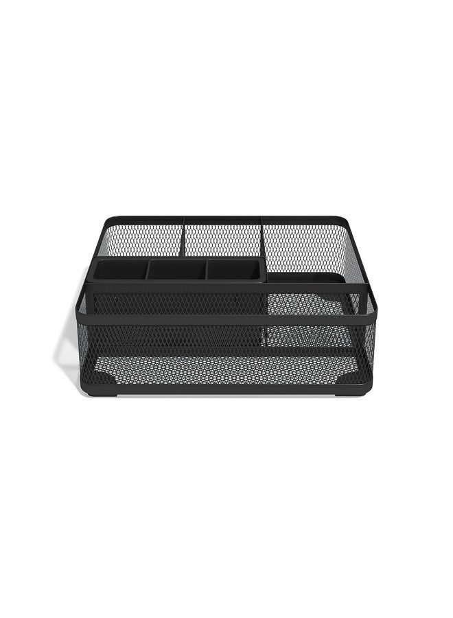 TRU RED Mesh Drawer Organizer, 7‑Compartment, Matte Black, 2‑Pack - Desk & Drawer Storage for Office Supplies - Image 3