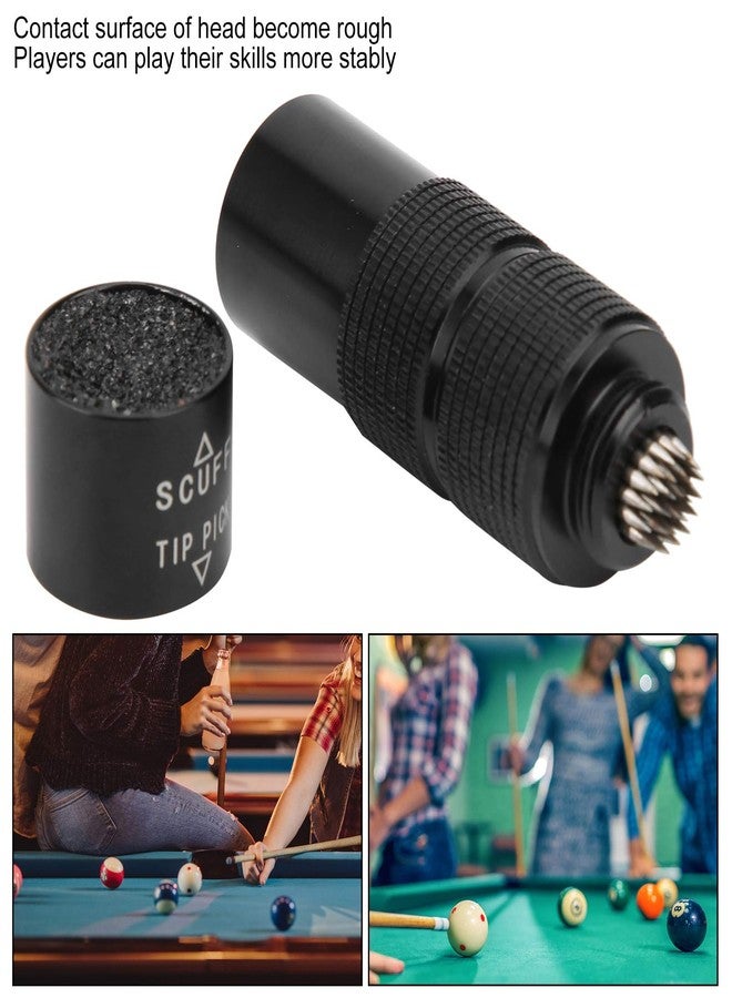 shenruifa Aluminum All-in-1 Pool Cue Tip Repair Kit with Scuffer & Tapper - 5/16 Joint Accessories - Image 5