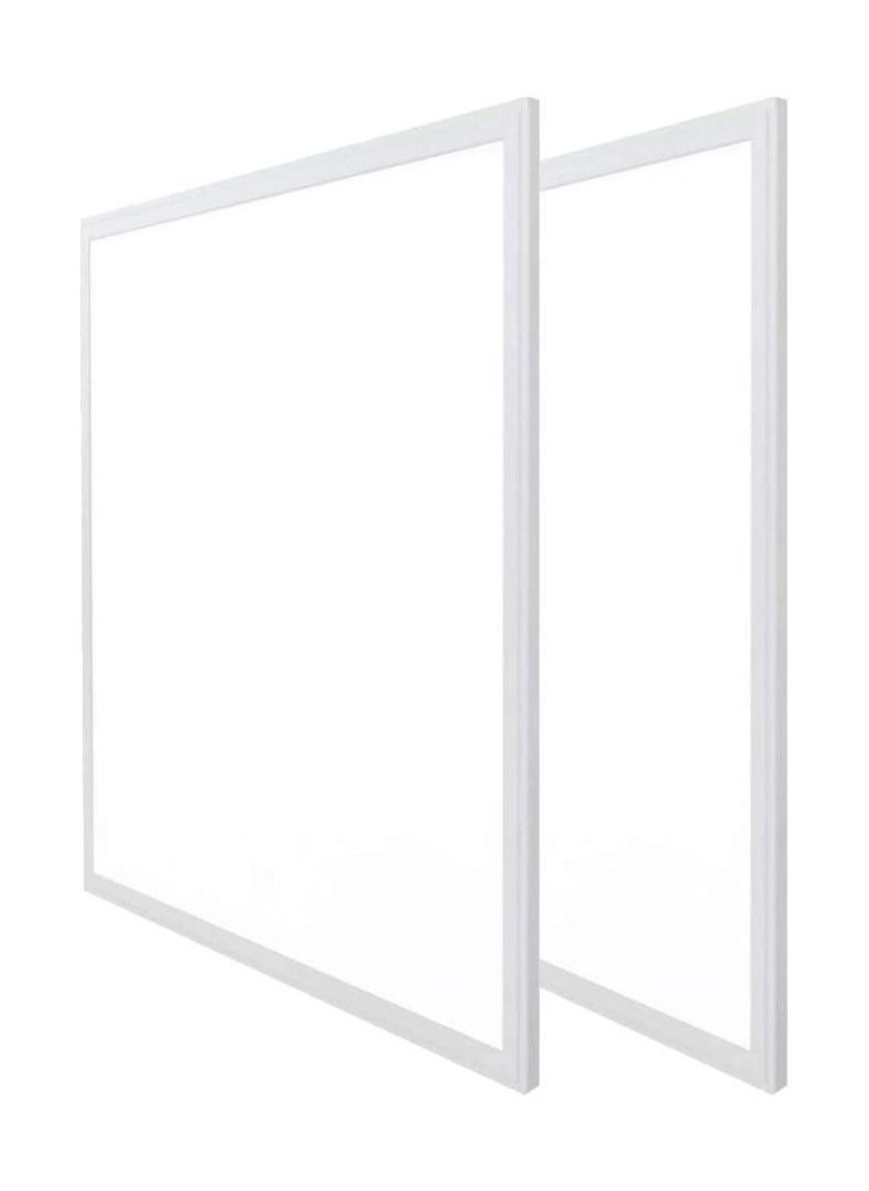 RACO RACO Rr Lighting 60X60 Led Flat Panel Light 50W Edge Lit Fixture Zero Uv And Flicker Free Blue Ac85-265V Drop Ceiling Indoor Commercial & Home (Warm White 3000K, Pack Of 2)  - Image 1