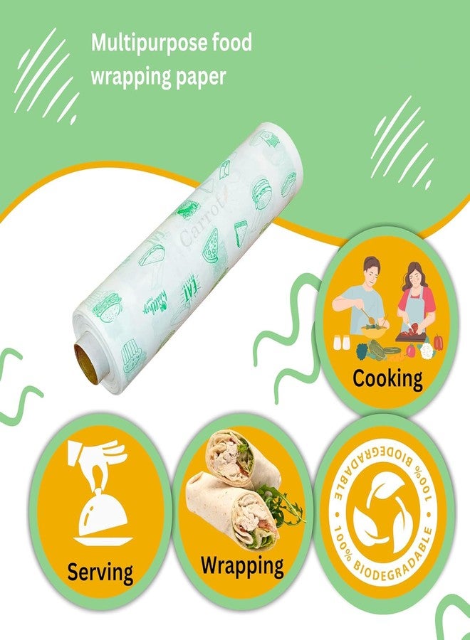Carrot 40 Meters (400 Gram) Food Wrapping Roll - Premium Non-Stick Butter Wrapping. Food Wrapping, Re-heatable, Oven Safe Parchment - Image 3