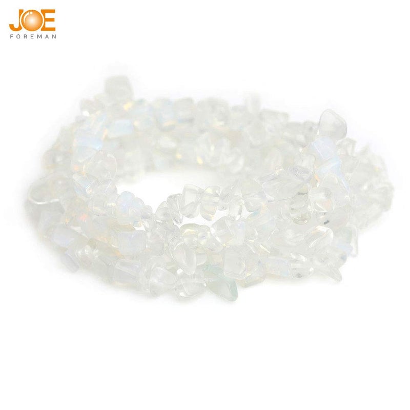 JOE FOREMAN Synthetic 6-8mm Opalite Gravel Gemstone Chips Beads Loose Beads for Jewelry Making Wholesale 34" JOE FOREMAN - Image 2