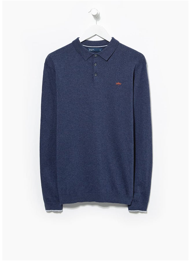 Matalan - Long Sleeve Cotton Rich Polo Shirt - Image 1