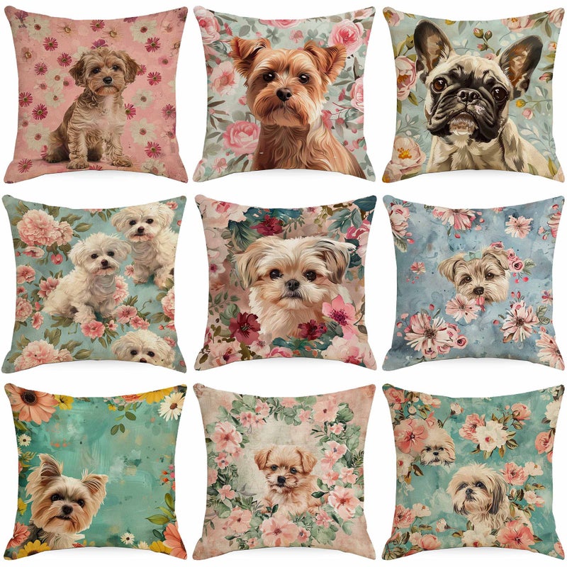 Flower Dog Pillow Cover Home Sofa Cushion Cover Factory Direct Sales - Image 2
