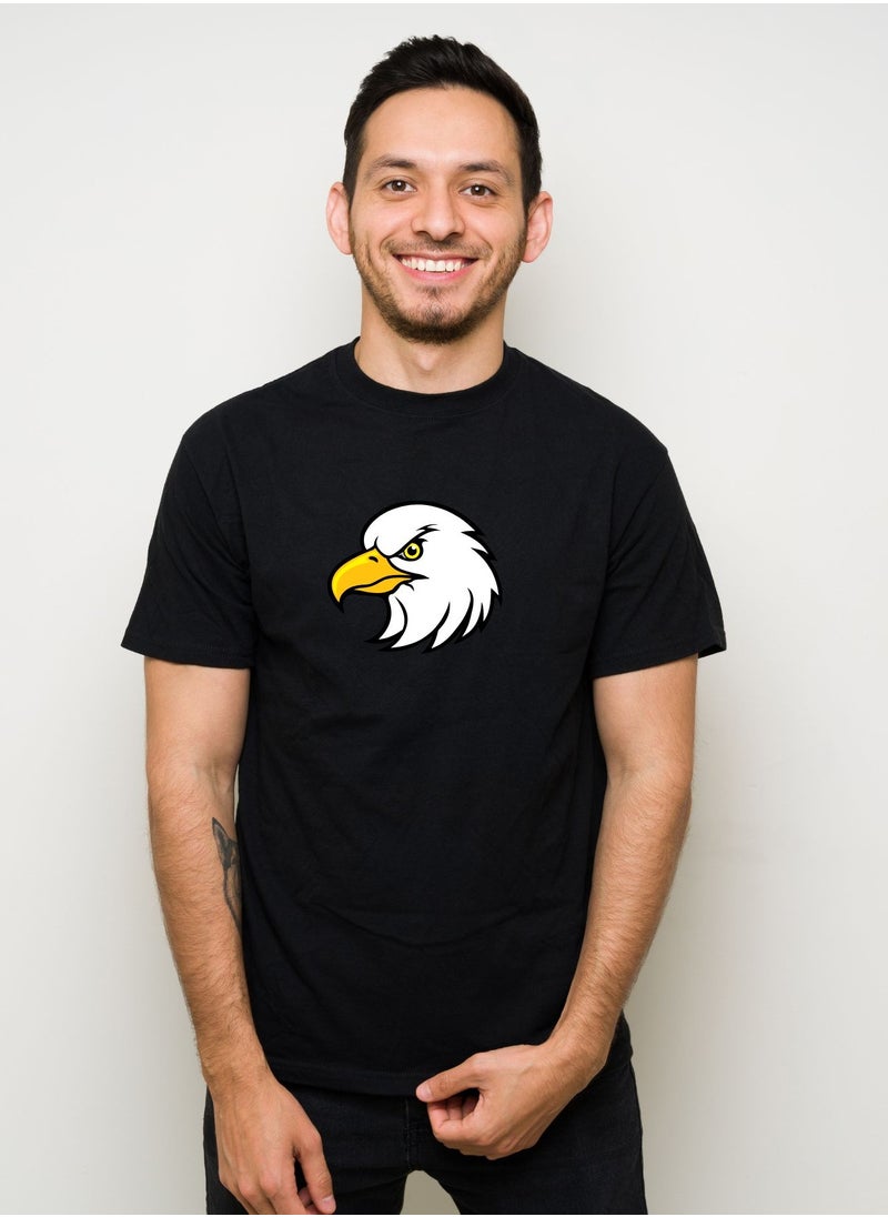 Generic - 2XL Black Cotton T-Shirt with Distinctive Print - Style and Comfort! - Image 1