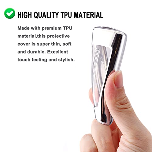 Muxkenper Key Fob Cover Case for Hyundai Genesis G80 Gv80 6 8 Buttons Full Protection Smart Car Key Shell Holder (Silver) - Image 3