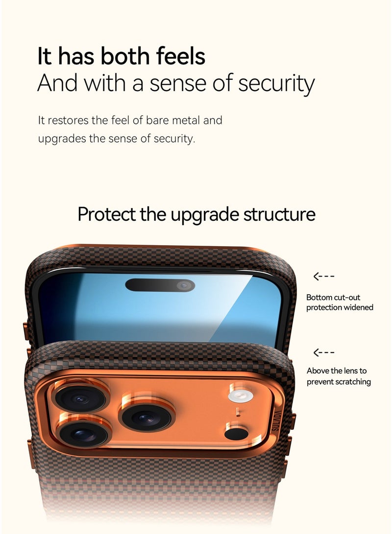 iPhone 17 Pro Max Case 6.9" with Camera Control Button, Compatible with MagSafe, Ultra-Slim Case with Caseless Touch Feeling, 1500D Aramid Fiber Woven, Moonrise - Image 3