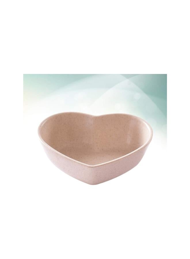 4pcs Cute Heart Shaped Seasoning Dish Wheat Straw Love Sauce Dish Sushi Soy Dipping Bowl Snack Serving Dish for Wedding Valentines Day Party Decoration Mixed Color