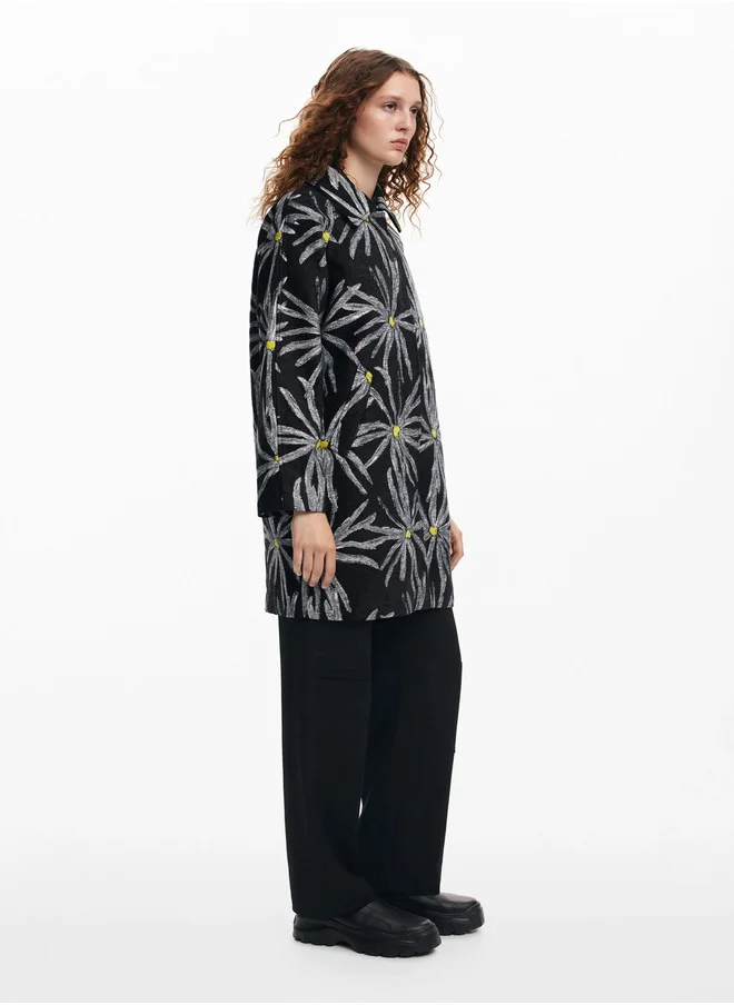 DESIGUAL Daisy Print Coat