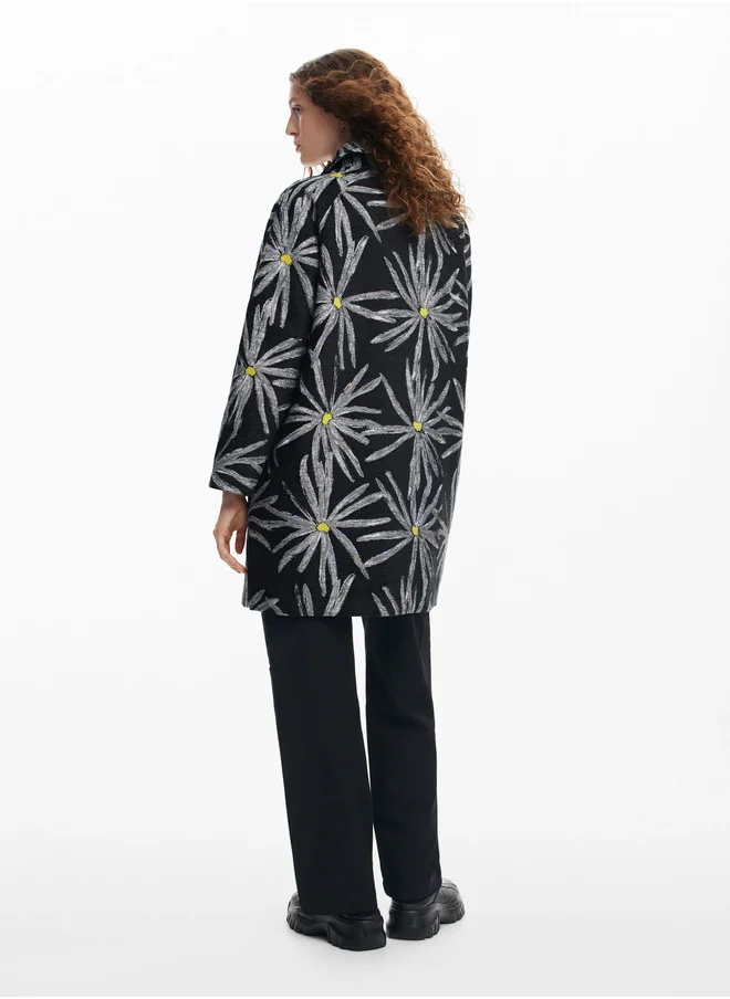 DESIGUAL Daisy Print Coat
