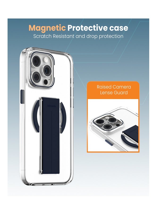 Moxedo Magnetic Protective Case Scratch Resistant Drop Protection Magsafe Technology Compatible for iPhone 14 Pro Max 6.7 inch - Blue - Image 3