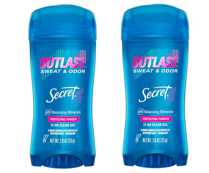 Secret Anti-Perspirant Clear Gel, Fights, 2.6 Ounce (Pack of 2) - Image 1