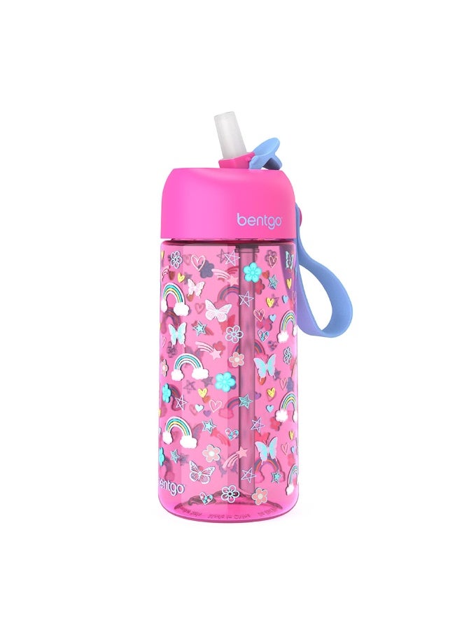 Bentgo Kinds Water Bottle  RainboWithButterflies  450 ml  - Image 2