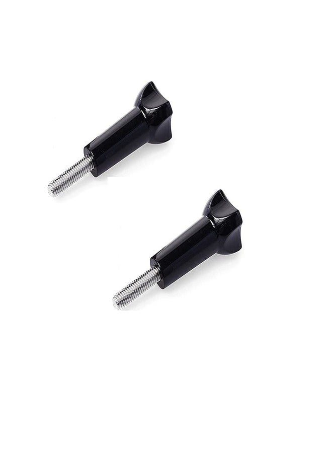 HIFFIN Long Thumbscrew with Cap Thumb Screw Stainless for Go Pro Accessories Monopod Handhold Stick Mount Compatible with All Go Pro Hero Cameras Black - Set of 2 Piece - Image 1