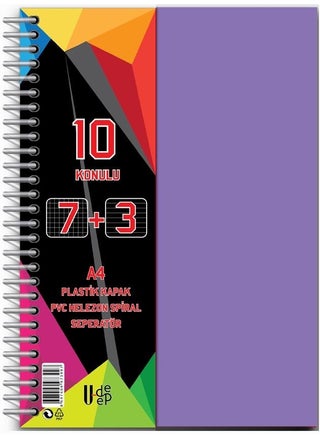 7+3+1 Separated Notebook 11 Subjects 225 Pages 1 Piece 7 Squares 3 Lined 1 Unlined Spiral Plastic Cover with Separator - pzsku/Z7CD9CF9832572A9982FFZ/45/_/1726680073/0bbc70e4-7196-4187-9428-cf8c0ef7544a