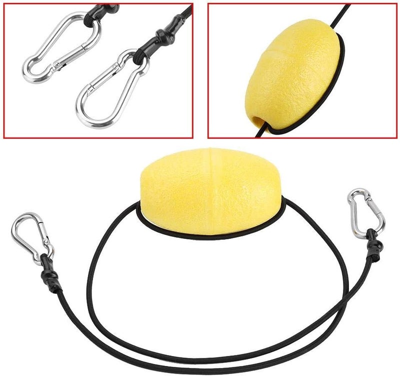 woobles Kayak Float Drift Anchor Tow Nylon Rope Tow Line with EVA Buoy 304 Stainless Steel Clips Accessory - Image 5