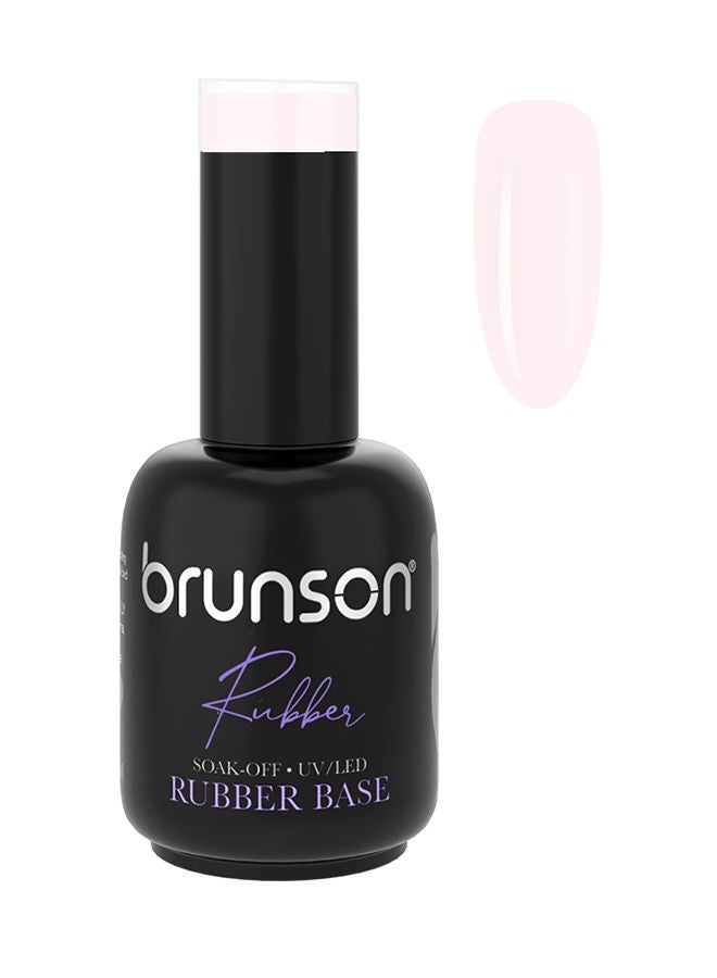 brunson Rubber Base Gel Nail Polish Long Lasting Gel Polish Base for Chip-Free Shine Strengthens French Manicure Rubber Base Coat UV/LED Rubber Gel Soak Off Hard Gel Polish for Nail Extension Gel 18ml BRB12