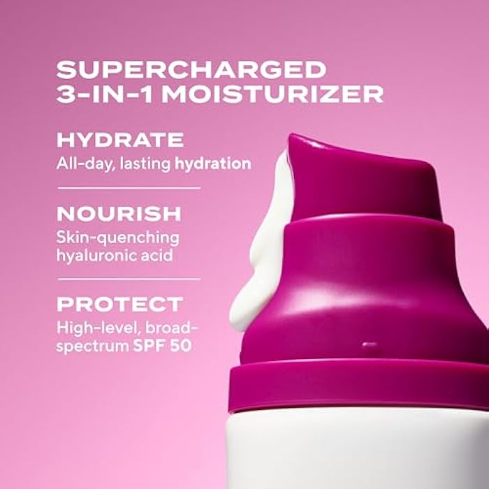 Murad Superactive Hydrating Moisturizer SPF 50 - Dewy Hydration Facial Suncreen Supercharged with Hyaluronic Acid For Plump and Bouncy Skin - 1.7FL Oz - Image 2