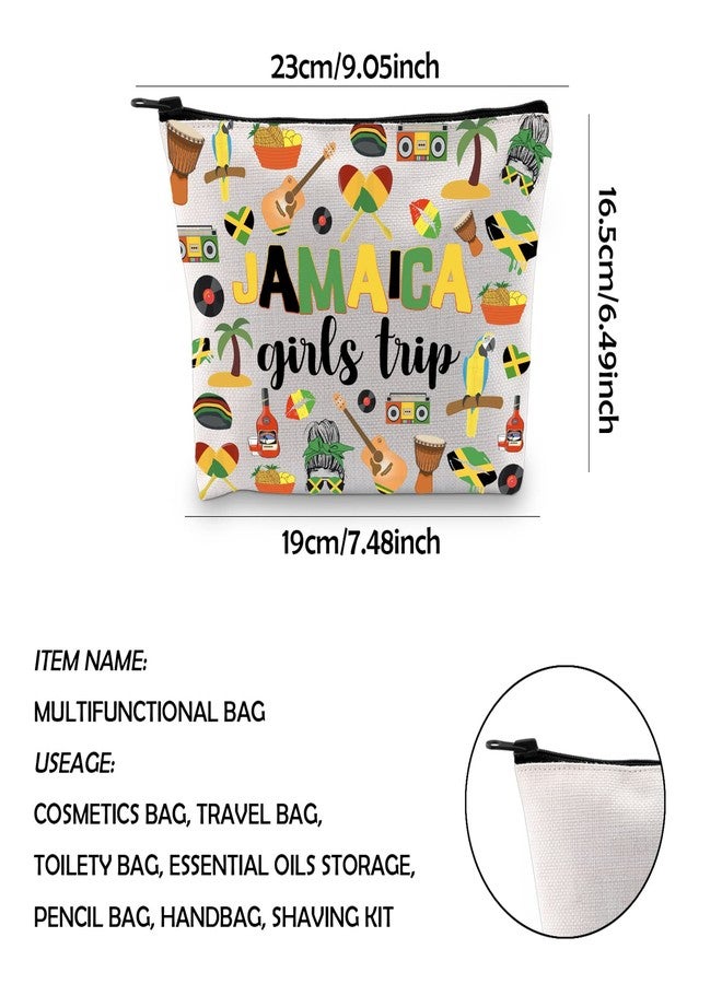 حقيبة مستحضرات تجميل بسحاب، هدية مثالية لرحلة فتيات إلى جامايكا (جامايكا) - Image 2