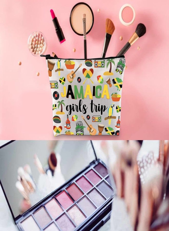 حقيبة مستحضرات تجميل بسحاب، هدية مثالية لرحلة فتيات إلى جامايكا (جامايكا) - Image 3