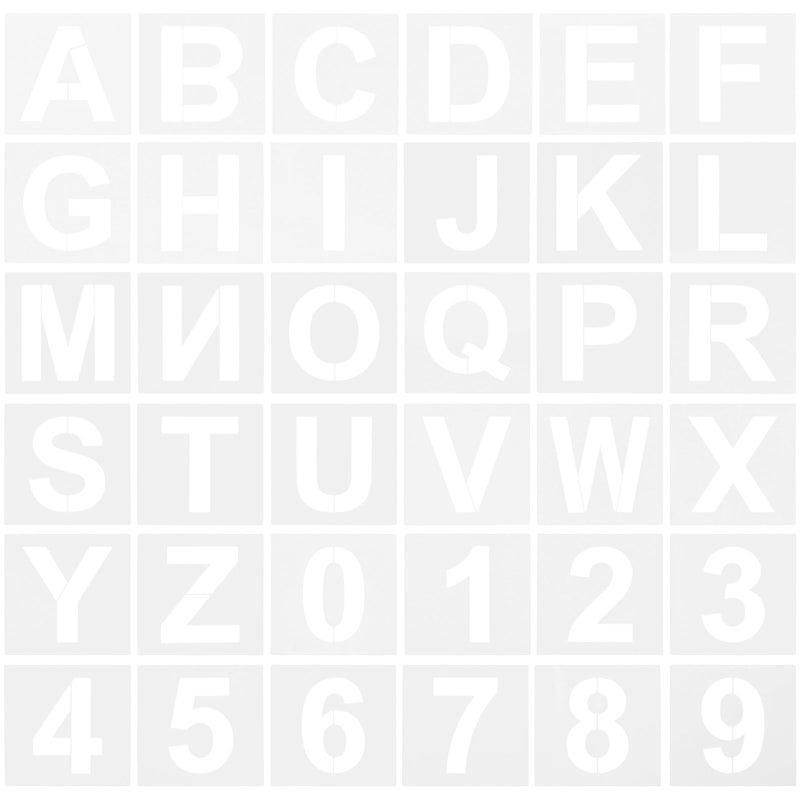 36 Pcs Reusable 4 Inch Plastic Letter Stencils and Number Templates for Crafts Painting - Image 2