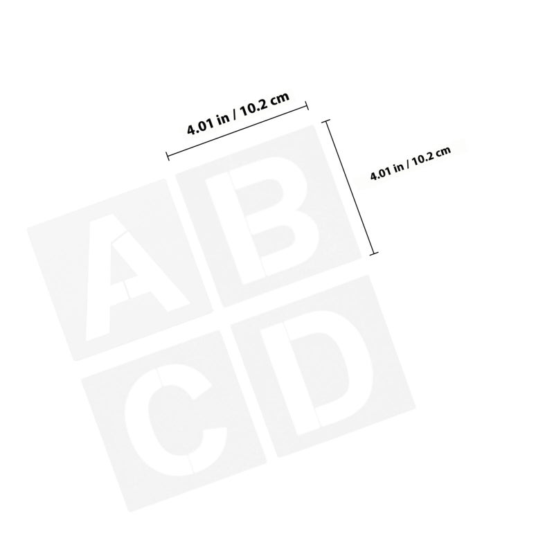36 Pcs Reusable 4 Inch Plastic Letter Stencils and Number Templates for Crafts Painting - Image 3