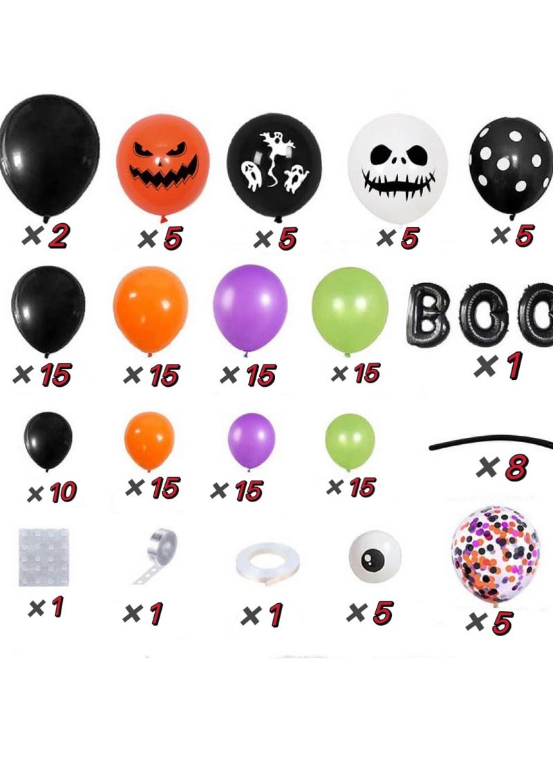 xppier 159 PCS Balloons Set For Halloween Party Decoration  - Image 5