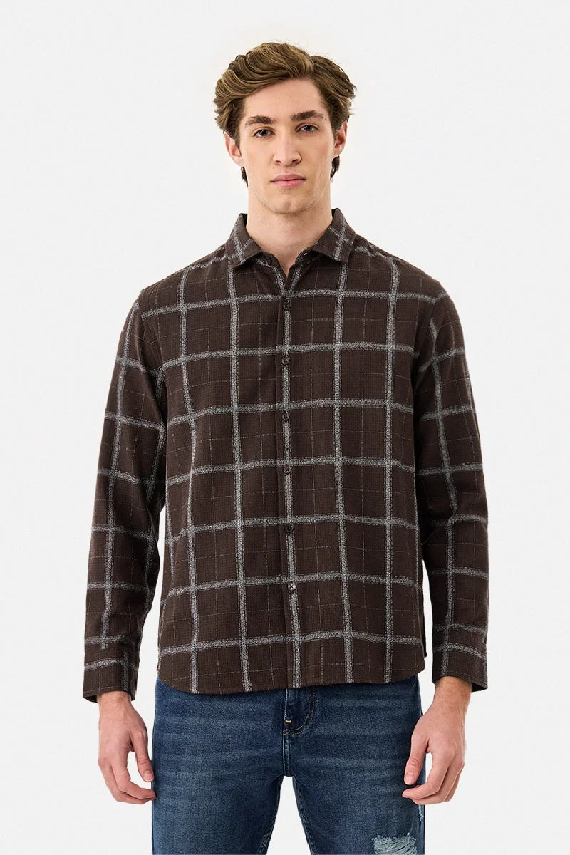 SNITCH Regular Fit Checks Shirt