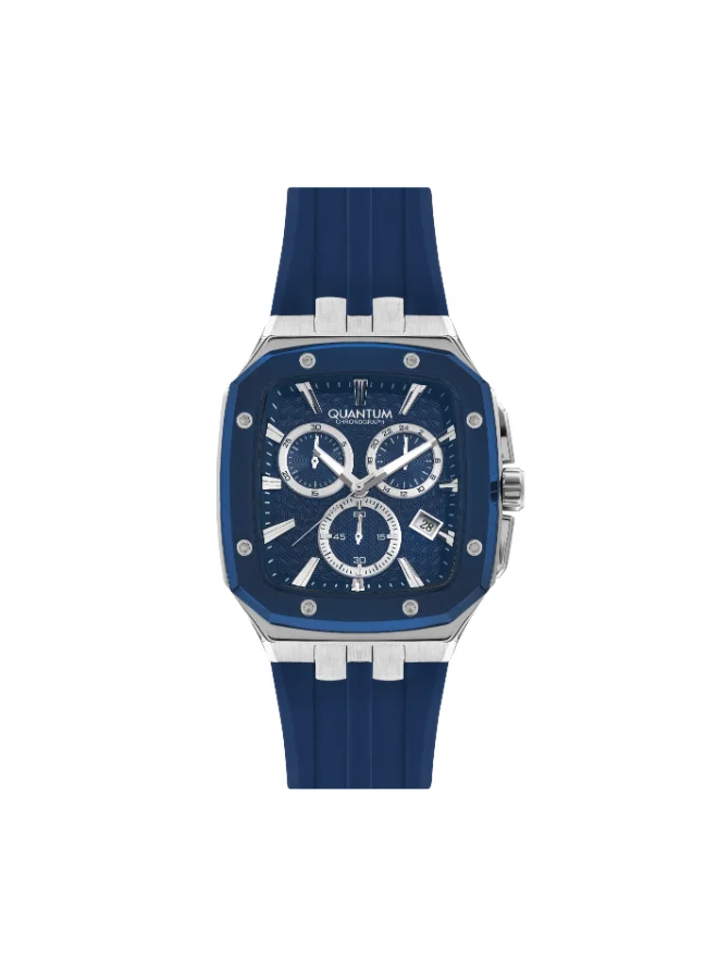 Quantum Men's Silicone Chronograph Watch HNG1033.399 - 44 mm