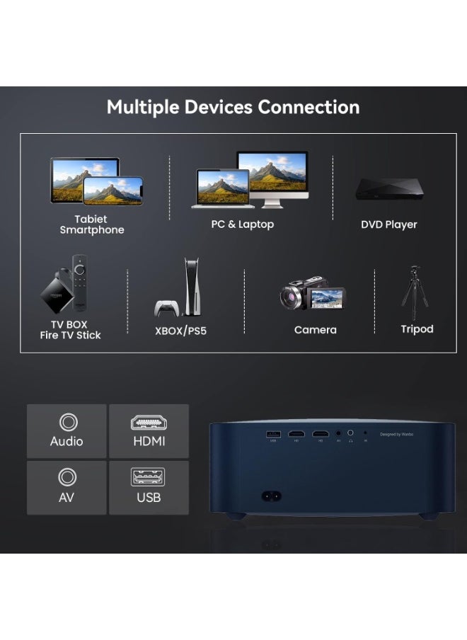 Generic Max Brightness Android Projector with Auto Focus, Auto Keystone, Bluetooth Speaker & Screen Mirroring  - Image 2