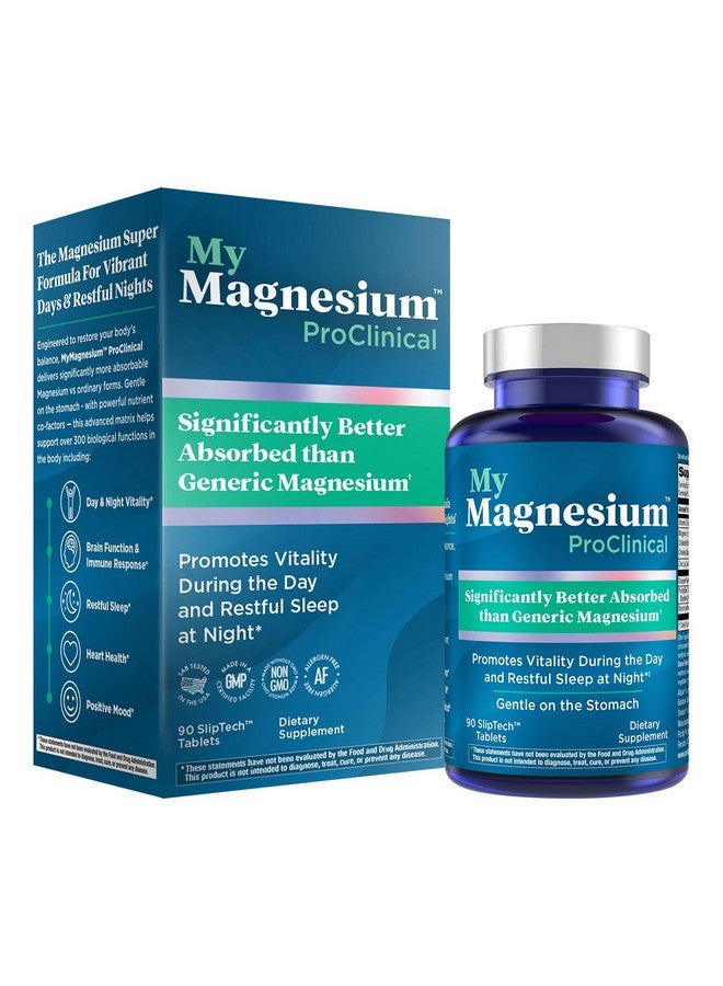 Purity Products MyMagnesium ProClinical - Magnesium Bisglycinate Chelate Buffered + Zinc + Ashwagandha + More - Allergen Free - Made Without GMO - Purity Products - 90 Clean Finish SlipTech Tablets - Image 1