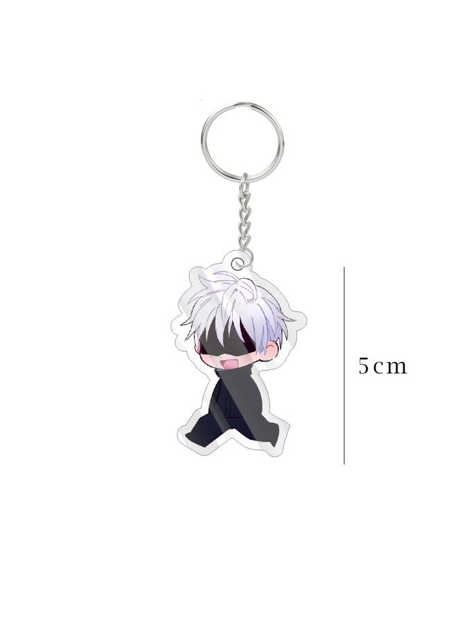 Careflection - Jujutsu Kaisen Keychain Pendant Satoru Gojo Megumi Anime Transparent Acrylic Pendant, Keychain Pendant (Gojo) - Image 1
