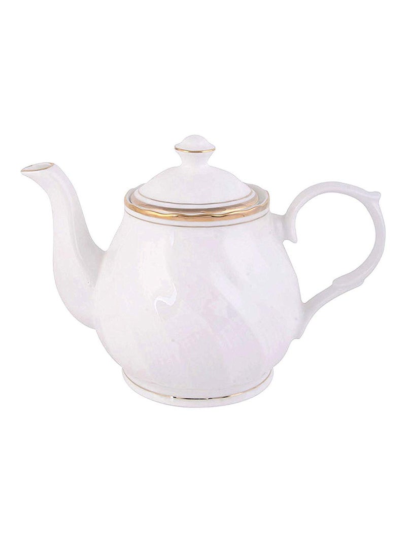Home-Cart Bone China Tea Set/Cup & Saucer/Tea Kettle Pot Gold Line (Set of 15pcs) - Image 4