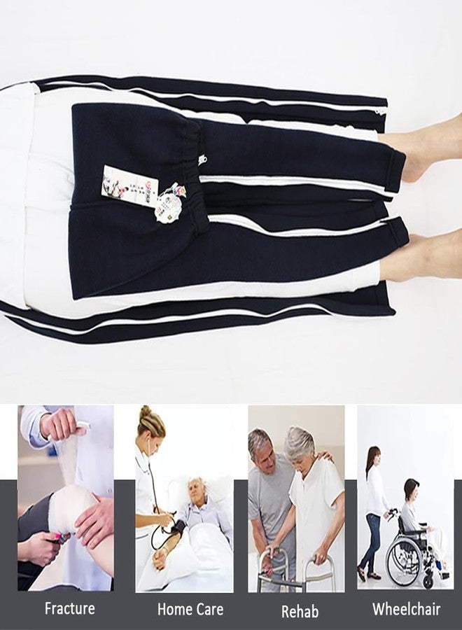DURASIKO Unisex Side Zipper Bedridden Patient Clothing,Patient Tear Away Pants,Soft Cotton Material,Hospital Pants for Home Care/Post Surgery/Dialysis/Elderly/Fracture/Disability/Rehab Gray - Image 5