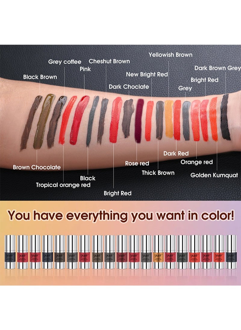 Ybeauty - Eyebrow And Lip Pigments，Natural Permanent Makeup Ink, Eyebrow， Lip And Eyeliner Tattoo Natural Plant Ink Pigments，Long-Lasting Color Lip Tattoo Makeup (15ml, Brilliant Red) - Image 1
