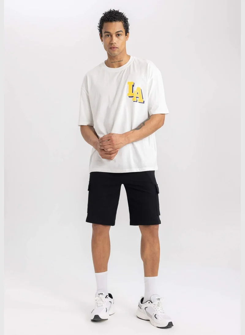 ديفاكتو Man NBA Los Angeles Lakers Knitted T-Shirt Oversize Fit