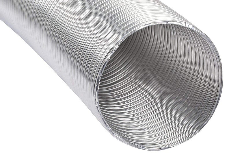 OICOTA Flexible Aluminium Duct Pipe Chimney Exhaust Pipe (Up to 10 ft, Silver, 5 IN) - Image 1